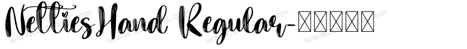 NettiesHand Regular字体转换